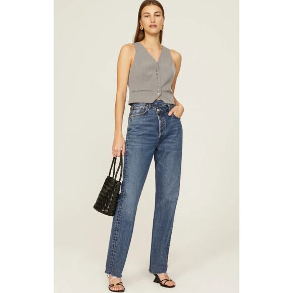Agolde Denim - NWOT Agolde Crisscross Straight Jeans Blue Denim Size 29